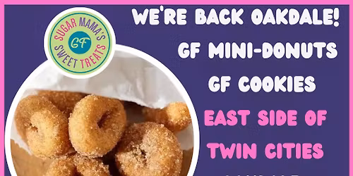 GF THURSDAY OAKDALE! GF MINI-DONUTS & GF COOKIES - NOVEMBER TREATS - THU NOV 6TH - 2-7