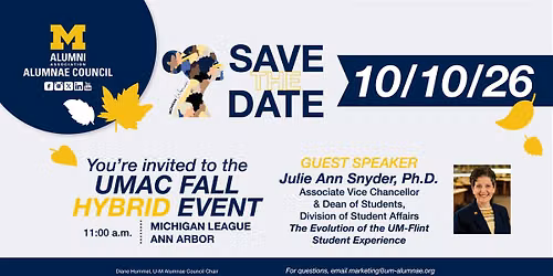 University of Michigan Alumnae Council Fall Hybrid Event
