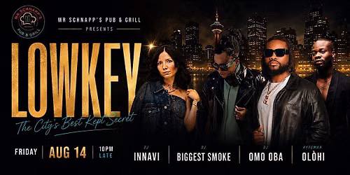 LOWKEY Fridays | Afro \u2022 Amapiano \u2022 Afrobeats \u2022 Dancehall | Mr. Schnapps Pub