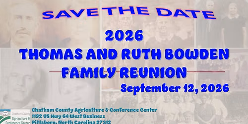2026 Thomas & Ruth Bowden Family Reunion