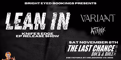 Lean In Knife\u2019s Edge EP Launch