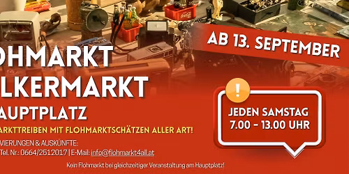 Flohmarkt V\u00f6lkermarkt am Hauptplatz | jeden Samstag