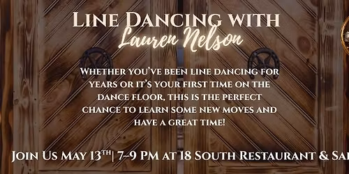 Line Dancing w\/ Lauren Nelson @18 South Restaurant and Saloon