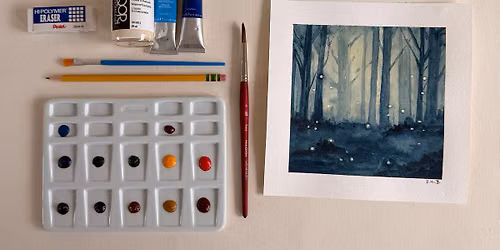 Watercolor Fireflies