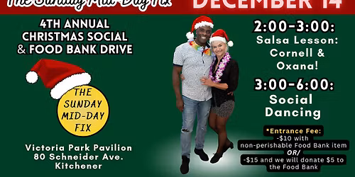 4th Annual Mid-Day Christmas Social & Food Bank Drive