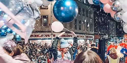 Tiny toes walking at the Swansea Chrismas Parade