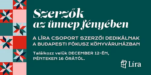 Szerz\u0151k az \u00fcnnep f\u00e9ny\u00e9ben - Kar\u00e1csonyi dedik\u00e1l\u00e1s a budapesti F\u00f3kusz K\u00f6nyv\u00e1ruh\u00e1zban