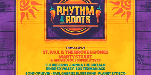 Rhythm and Roots Festival: St. Paul and The Broken Bones  Tower of Power & The Devil Makes Three - 3 Day Pass