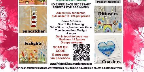 Fused Glass Workshop - KETTERING Telford Lodge Brewers Fayre