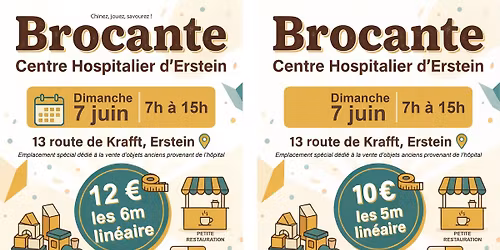 Brocante solidaire au Centre Hospitalier d'Erstein