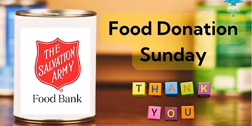 Salvation Army Food Donation Sunday!