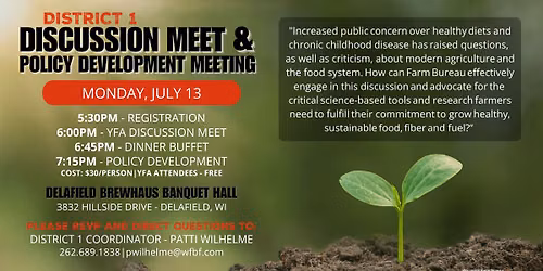 District 1 Discussion Meet & Policy Development Meeting