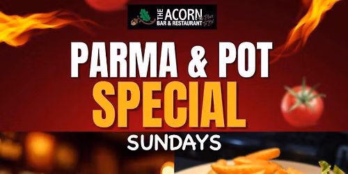 Parma & Pot Special Receive a Complimentary Pot of Tap Beer or a Glass of House Wine