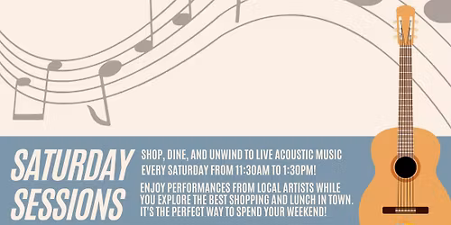 Saturday Sessions at The Shops! 🎤🛍️🎵