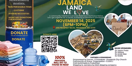 Jamaica Hurricane Melissa Relief Fundraiser