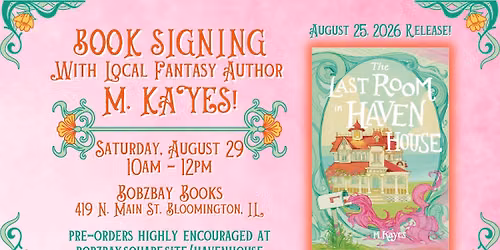 Book Signing with Fantasy Author M. Kayes at Bobzbay Books!