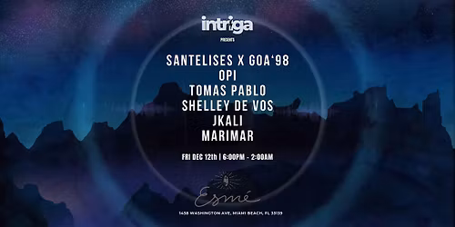 Intriga at Esm\u00e9: The Afro\u2013Deep\u2013Progressive Experience