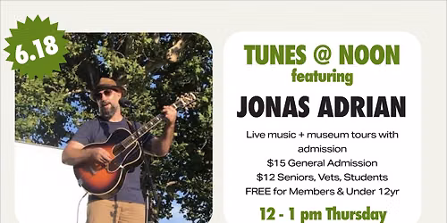 TUNES @ NOON featuring Jonas Adrian