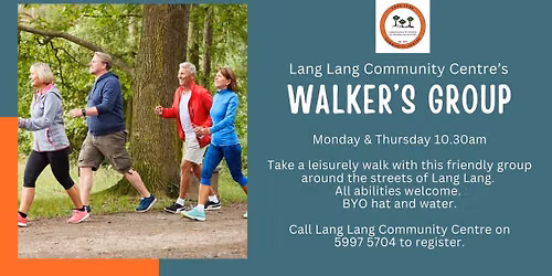 Walkers Group at Lang Lang Community Centre