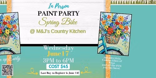 SPRING BIKE PARTY @  M&J's COUNTRY KITCHEN, OLIVER,BC