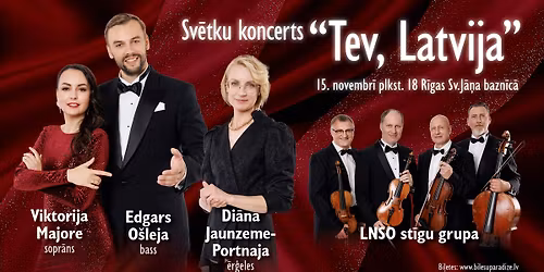 Koncerts "Tev, Latvija" sve\u010du gaism\u0101\/Edgars O\u0161leja, Viktorija Majore