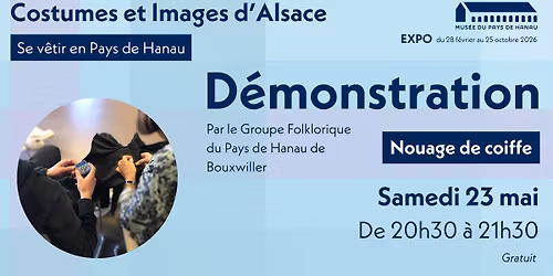 Nuit Europ\u00e9enne des Mus\u00e9es : d\u00e9monstration, nouage de coiffe