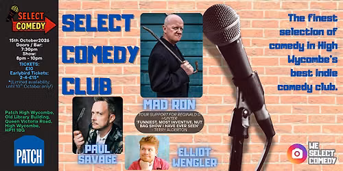 Select Comedy Club @ Patch High Wycombe - October 2026
