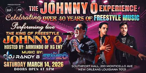 THE JOHNNY O EXPERIENCE! Celebrating 40 Years of Freestyle Music 2026