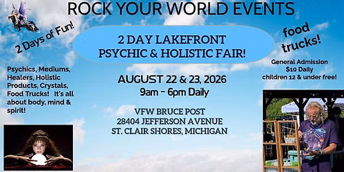 2 Day Lakefront Psychic & Holistic Fair!