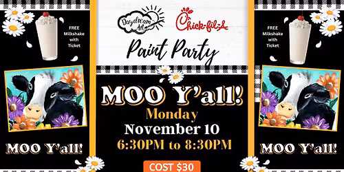 Moo Y'all Paint Party at Chick-fil-A
