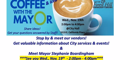 Coffee and iced tea with the Mayor