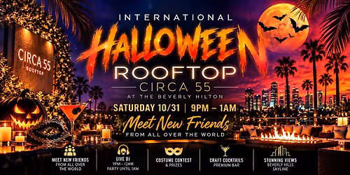 INTERNATIONAL HALLOWEEN ROOFTOP COSTUME PARTY AT THE BEVERLY HILTON