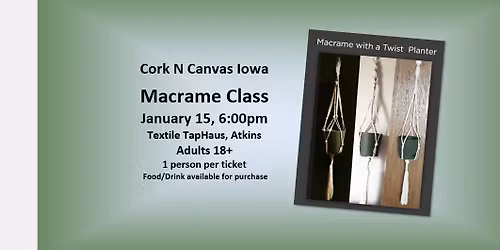 Textile TapHaus- With a Twist - Cork N Canvas Iowa