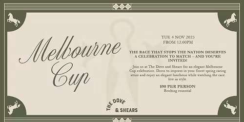 Melbourne Cup at The Dove and Shears