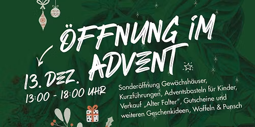 \u00d6FFNUNG IM ADVENT