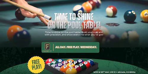 Wednesday Billiards \u2013 Free Play & Fun All Day!