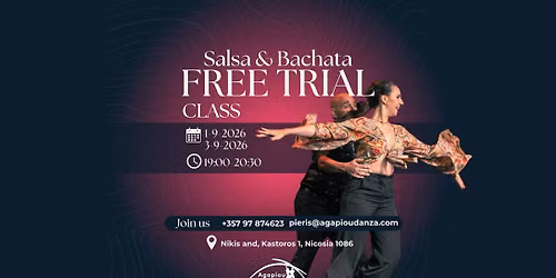 FREE Salsa & Bachata Trial Classes | Agapiou Danza