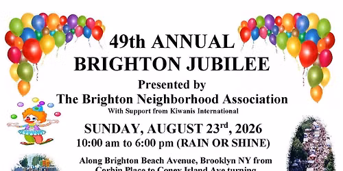 49th ANNUAL BRIGHTON JUBILEE...SUNDAY, AUGUST 23, 2026
