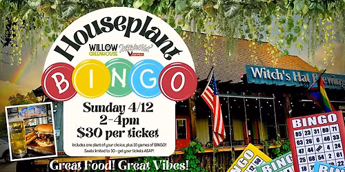 Houseplant BINGO at The Witch\u2019s Hat!