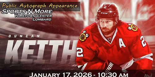 Chicago Blackhawks Duncan Keith Autograph Signing at Sports N More Lombard, IL