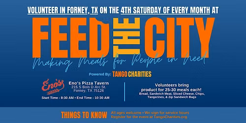 Feed The City Forney: Making Meals for People In Need
