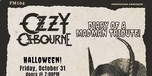 Sabbath Ozzy Tribute Halloween Extravaganza