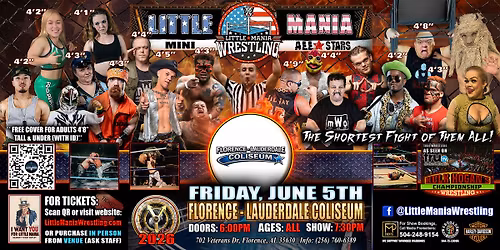 Florence, AL - Little Mania Mini Wrestling @ Florence-Lauderdale Coliseum