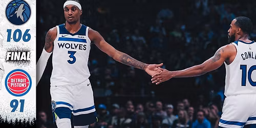 Parking Detroit Pistons at Minnesota Timberwolves