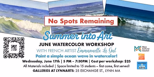 June Watercolor Workshop \u2013 Paint a wave!