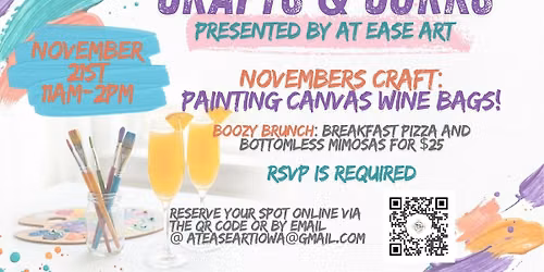 Crafts & Corks: Paint Canvas Wine Bags