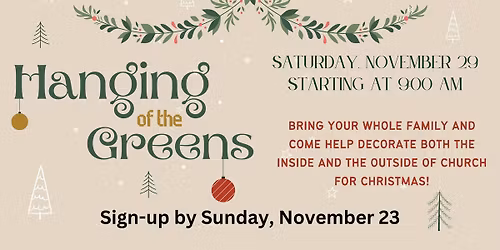 Hanging of the Greens: Church Christmas Decorating