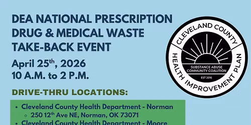 2026 DEA Medication and Medical Waste (Sharps) Takeback Event 