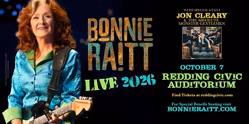 Bonnie Raitt: Live 2026 with special guest Jon Cleary & The Absolute Monster Gentlemen