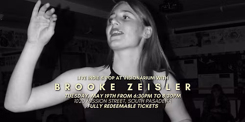\u2728 Live Indie & Pop at Visionarium with Brooke Zeisler \u2728